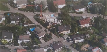 2012 während Neubau: Satellitenansicht